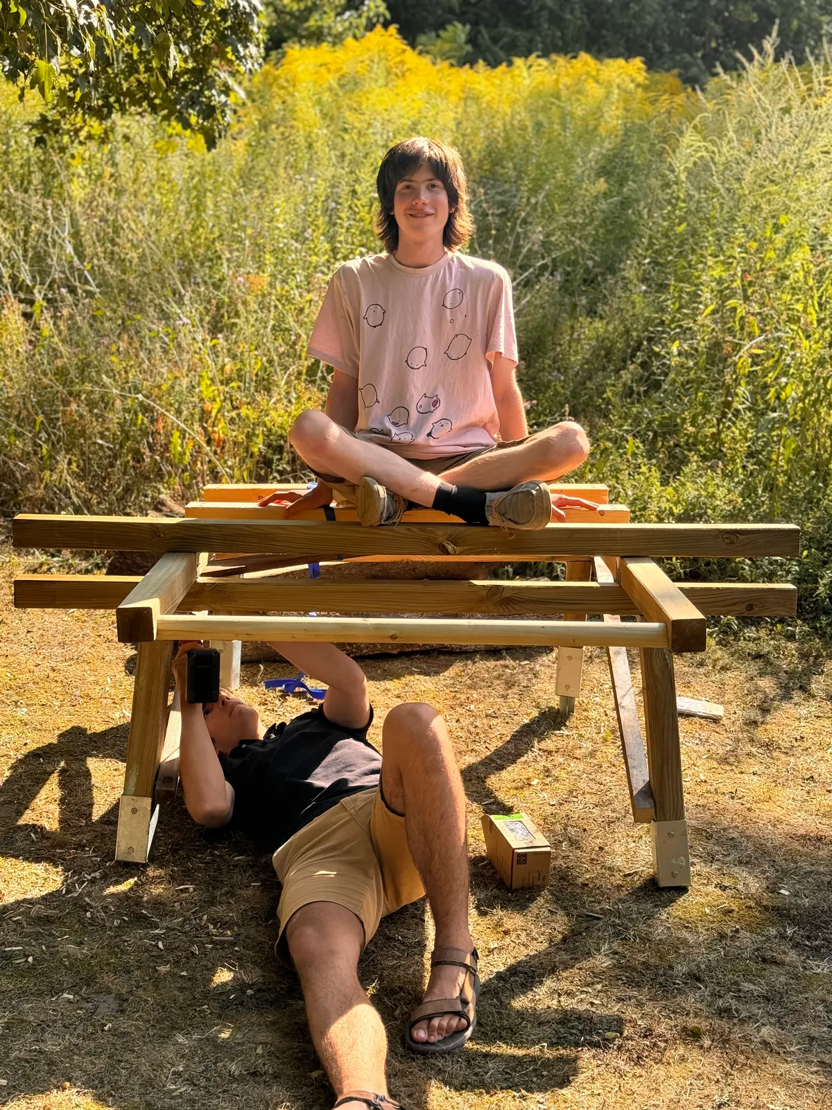 Log Bench-Press Machine